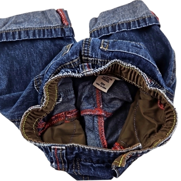 Genuine Baby by Oshkosh Real Denim 4-Pocket Cuffed Jeans 9M - Picture 4 of 6